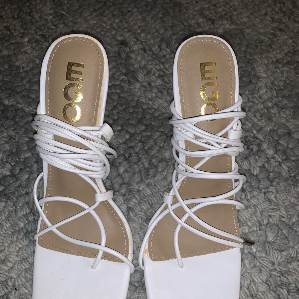 EGO White Heels Elegant Design